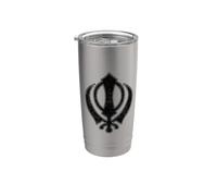 KHANDA SYMBOLE SIKH SIKHISME Gobelet isotherme en acier inoxydable double paroi