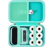 khanka Dur avec étiqueteuse M221/M220/M110/m110s - Sac de transport portable Bluetooth pour étiqueteuses d'imprimantes, câble USB et accessoires (étui uniquement) (vert)