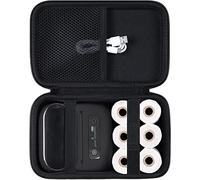 khanka Dur avec étiqueteuse M221/M220/M110/m110s - Sac de transport portable Bluetooth pour étiqueteuse d'imprimante, câble USB et accessoires (étui uniquement) (noir)