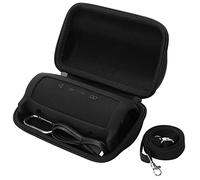 Khanka Dur Cas étui de Voyage Housse Porter pour JBL Flip 6 Enceinte Bluetooth Portable (avec étui en Silicone Schwarz)