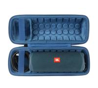 Khanka Dur Cas étui de Voyage Housse Porter pour JBL Flip 7/6 /5 Enceinte Bluetooth Portable (Zip Bleu)