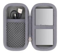 Khanka Étui de transport rigide pour disque dur externe portable Lexar ES3 1 To 2 To, résistant aux chocs, sac de rangement de voyage en EVA pour disque dur externe portable Lexar ES3, étui uniquement