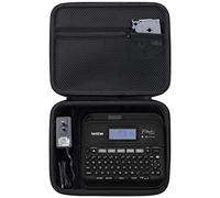 Khanka Étui de voyage rigide de rechange pour Brother P-Touch Pt-d400 PTD400AD, PT-D410, PT-D460BT Étiqueteuse avancée maison/bureau, étui uniquement (noir)