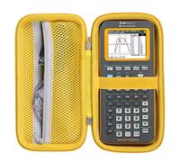 Khanka Étui de voyage rigide de rechange pour calculatrice graphique Texas Instruments TI-83 Plus/TI-84 Plus/TI-84 Plus CE (noir, orange)