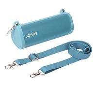 Khanka Étui en Silicone Compatible avec l'enceinte Bluetooth Portable étanche Sonos Roam 2 / Sonos Roam/Sonos Roam SL, avec bandoulière et Mousqueton, Bleu, étui Uniquement