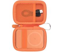 Khanka Étui pour Anker Nano/MagGo Power Bank, Batterie Magnétique Ultra-Fine 5 000mAh/10 000mAh, Compatible avec Chargeur Ultra-Rapide Anker Qi2 Certifié 15W (A1665/A1664), Étui Seulement (Orange)