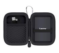 Khanka Étui pour Lexar ES5 ES4 SL500 SL500M 1TB/2TB/4TB Portable Disque SSD, Housse de Rangement pour Lexar/ES5/ES4/SL500/SL500M Externe SSD, Étui Uniquement (Noir)