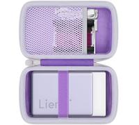 Khanka Étui pour Liene Pearl N200 Pro Mini Imprimante Photo Portable, Housse de Rangement Rigide de Voyage pour Liene Pearl N200 Pro Imprimante & Cartouches, Étui Seul (Violet)