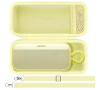 Khanka pour Bose Nouveauté SoundLink Plus, Enceinte Portable Bluetooth Étui Rigide de Transport avec Bandoulière et Poignée de Transport, étui Uniquement (Jaune Citron)