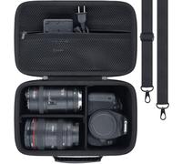 Khanka pour Canon EOS Rebel 2000D/4000D/1300D/R50/R100/R5/R7/R8/R6 Mark II/250D Appareil Photo DSLR - Boîtier de Transport Rigide, Housse de Voyage pour Canon EOS DSLR, Boîtier Uniquement (Noir)