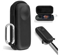 Khanka pour Insta360 X5 X4 -Étui de Transport Rigide pour Caméra d'Action,Sac de Rangement Compact de Voyage Compatible avec Insta360 X5/X4 Caméra d'Action avec Base d'Accès Rapide & Mousqueton (Noir)