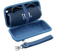 Khanka pour JBL Charge 6 Enceinte Bluetooth Portable Coque de Transport Rigide de Voyage avec Bandeoulière, Coque Seulement (Bleu)