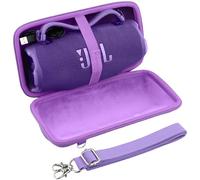 Khanka pour JBL Charge 6 Enceinte Bluetooth Portable Coque de Transport Rigide de Voyage avec Bandeoulière, Coque Seulement (Violet)