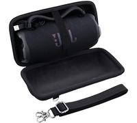 Khanka pour JBL Charge 6 Enceinte Bluetooth Portable Coque de Transport Rigide de Voyage avec Bandeoulière, Coque Seulement (Noir)