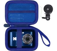 Khanka pour Kodak PIXPRO FZ55/FZ45/FZ43 Appareil Photo Numérique 16MP Étui Rigide de Transport avec Poignée et Sangle de Cou,Étui Seulement（Bleu）