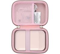 Khanka pour Liene Pearl K100 2x3” Portable Imprimante Photo Case, Sac de Rangement Compatible avec l’imprimante Photo Liene Pearl K100 5 x 7,6 cm avec poignée de Transport, Étui Uniquement (Rose)