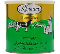Khanum Ghee au beurre 2 kg - Crémeux - Naturel - Ajoute de l'arôme à la nourriture - Sain et nutritif - Longue durée de vie