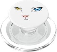 Khao Manee Rare Odd-Eye Race Thai Anime Chat Blanc PopSockets PopGrip pour MagSafe
