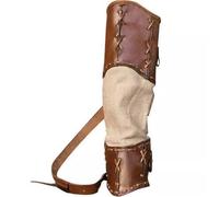 KHASCBNF Carquois De Tir A l'arc Carquois de tir à l'arc en Cuir, Support flèche arrière, étui, Ceinture d'épaule, Accessoires Costume d'archer