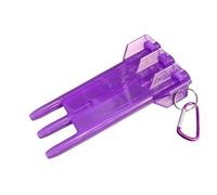 KHASCBNF Étui pour Fléchettes Boîte à fléchettes Transparente et résistante en Plastique avec Porte-clés for Pointes Souples flèches de Moins 7 mm. Accessoires Rangement Portables for(Purple)