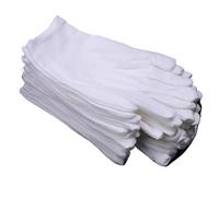KHASCBNF Gants De Travail En Coton 12 paires de gants en coton blanc tailles S/M/L/XL for mains sèches, travail d'inspection hydratants, tissu extensible(XL)