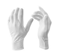 KHASCBNF Gants De Travail En Coton Gants blancs en coton doux, pièces de monnaie, bijoux, gants d'inspection argent, à doublure extensible(24pairs,L)