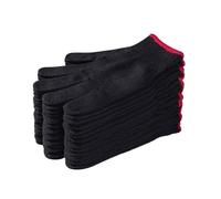 KHASCBNF Gants De Travail En Coton Gants de travail épais résistants, en Nylon noir, protection antidérapante, sécurité, Anti-coupure, mitaines d'usure, gants boucher cuisine(Thin,30 pairs)