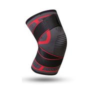 KHASCBNF GenouillèRes De Sport Genouillères pressurisées à double usage, 1 pièce, sangle de soutien amovible for l'entraînement, le Fitness, la course pied et les sports(Red,XXL)