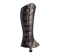 KHASCBNF GuêTres D'éQuitation Demi-Chaps en Cuir, Bottes, Couvre-Chaussures, guêtres, protège-Tibias, kit de Jambe, Armure, Costume, Selle Cavalier, randonnée for Hommes(Black)