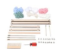 KHASCBNF Metier A Tisser Ensemble de métiers à Tisser Grand Cadre DIY Inclus Fil Laine tricoté la Main