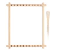 KHASCBNF Metier A Tisser Kit de métier à Tisser Cadre Tissage en Bois avec Aiguille Gros chas Métier Tricoter la Main Ensemble tissé DIY Multi-Artisanat