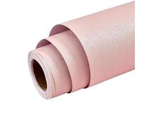 KHASCBNF Papier peint adhésif en soie pour mur - Décoration de chambre - Couleur unie - Imperméable et résistant à l'humidité - Rose - 40 x 300 cm
