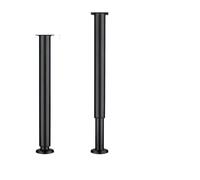 KHASCBNF Pieds De Meubles en Métal 1 Pied de Table cylindrique en métal réglable, 42-72 cm, idéal for Les projets Bricolage et établis(Black-42-72cm(1PCS))