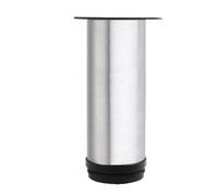 KHASCBNF Pieds De Meubles en Métal Lot de 2 Pieds Meuble réglables en Acier Inoxydable, Tubes Ronds, for Meubles, canapés, Tables(300mm)