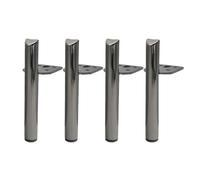 KHASCBNF Pieds De Meubles en Métal Lot de 4 Pieds Meubles à Monter soi-même, Remplacement for Table Basse, en métal for canapé, Meuble ou côté(4pcs Gray Black 18cm)