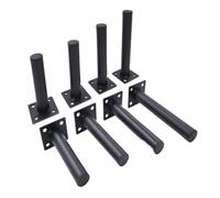 KHASCBNF Pieds De Meubles en Métal Lot de 4 Pieds Meubles en métal 10 à 17 cm, Tubes Ronds, for canapé, Armoire, Table, Chaise, lit, Accessoires mobilier avec vis(10cm)