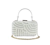 KHASCBNF Pochette Soirée Pochette de mariage en perles, sac dîner, sacs et pochettes soirée, pochette robe(Beige)