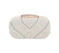 KHASCBNF Pochette Soirée Pochette d'été créative for femme avec broderie double face et strass floraux