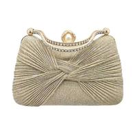 KHASCBNF Pochette Soirée Pochettes de soirée élégantes en perles for femmes, sacs à main scintillants for fête, dîner, mariage(Gold)