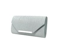 KHASCBNF Pochette Soirée Sac enveloppe classique simple, pochette de soirée haute, sac à bandoulière avec chaîne, for femme(Silver)