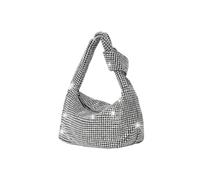 KHASCBNF Pochette Soirée Sacs à poignée supérieure for femmes, sacs de tempérament, fourre-tout en diamant, main soirée for dames, mini sac(Silver)