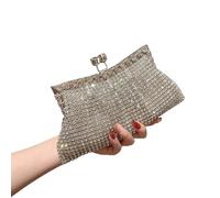 KHASCBNF Pochette Soirée Sacs de soirée et pochettes for femmes à main en diamant for dîner formel Sac strass for mariage(Silver)