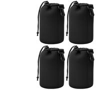 KHASCBNF Sac Appareil Photo 1-4Pcs Camera Cover Lens Bags Soft Pouch Anti-Scratch Bag(L-4PCS)