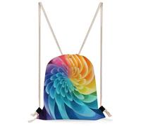 KHAUERBC Rainbow Dynamic Sac à cordon résistant aux éclaboussures avec sangles réglables pour le sport, la gym, les voyages, la natation