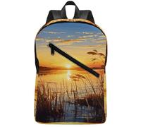 KHAUERBC Reeds by The River Sac à dos de randonnée fin et robuste pour ordinateur portable pour w nd, randonnée
