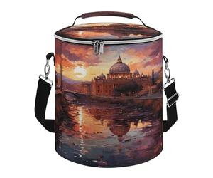 KHAUERBC Rome Sunset Sac isotherme et pliable multi-poches pour plage, voyage, travail