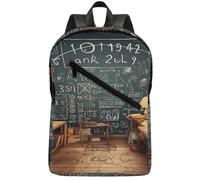 KHAUERBC Sac à dos d'école, de mathématiques coloré, décontracté, sac à dos de randonnée, sac à dos fin et robuste pour ordinateur portable pour w nd, randonnée