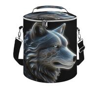 KHAUERBC Sac isotherme 3D Wolf souple multi-poches, sac de plage isotherme anti-fuite et pliable pour la plage, les voyages, le travail