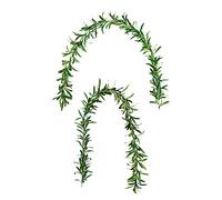 KHBNHJ Lot de 2 guirlandes de feuilles d'olivier artificielles, guirlande de branches d'olivier avec feuilles de lierre et feuilles de verdure pour décoration de porte d'entrée ou de maison, A1
