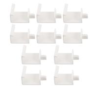 KHBUAB 10 Pièces Clips de Séparation D’étagère à Grille en Plastique | Stables, Compatibles Rayonnage Filaire, Usage Multiscène, Lot D’accessoires pour Rangement Intérieur